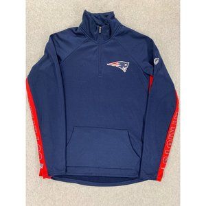 New England Patriots 1/4 Zip Pullover (Men's Small)‎ Blue